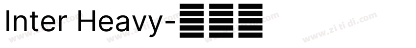 Inter Heavy字体转换